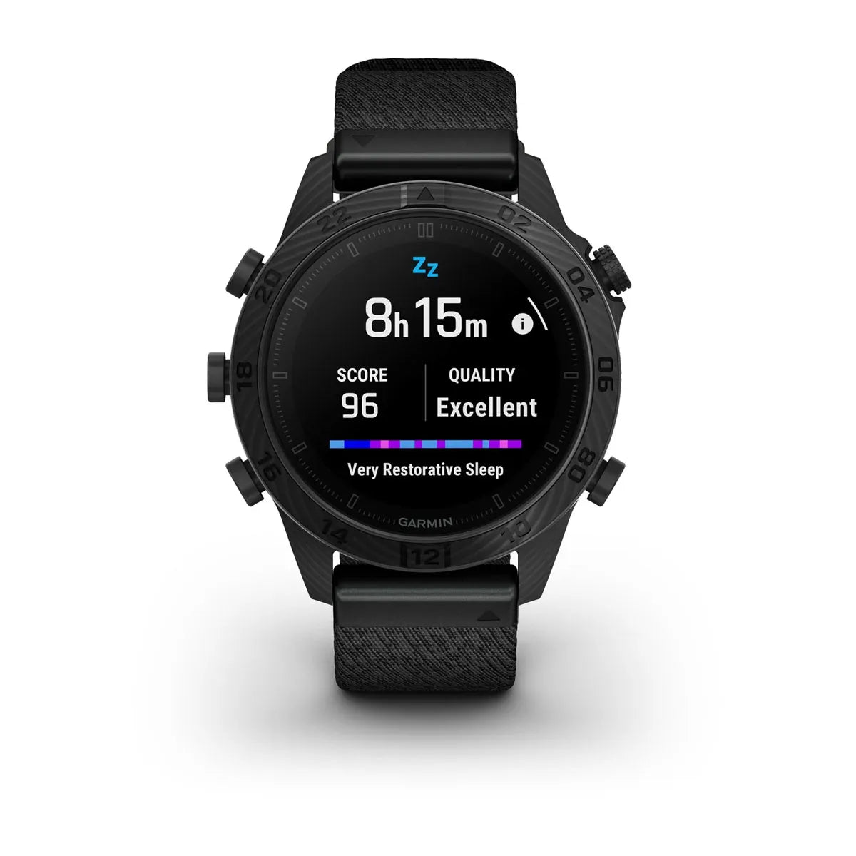 Garmin MARQ Commander Gen 2 Carbon – side crown and button close-up