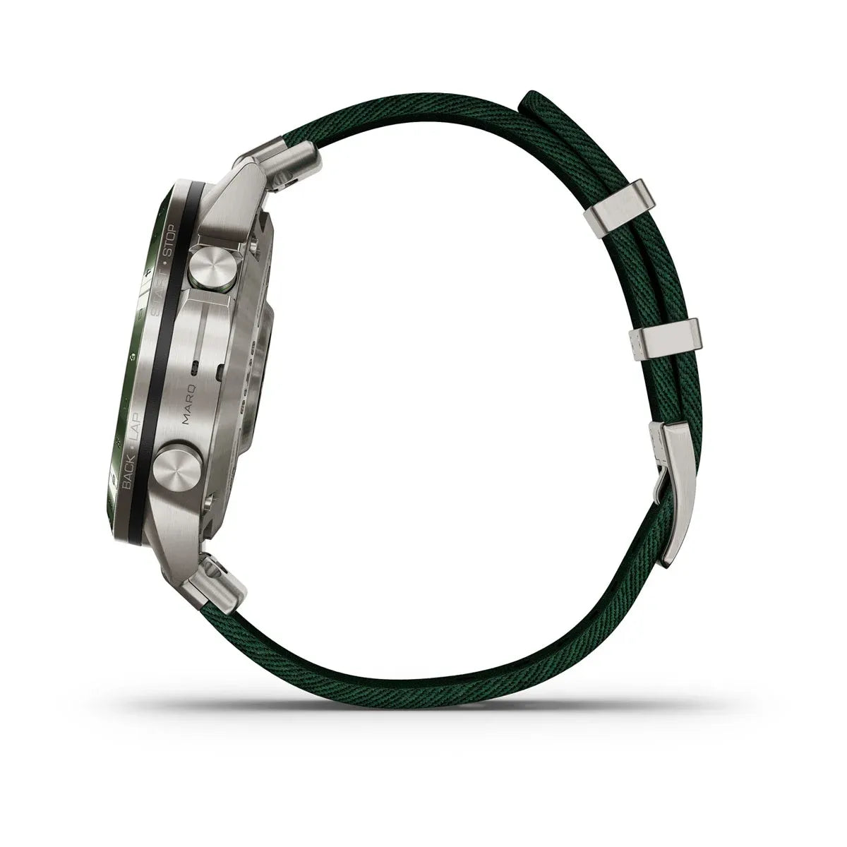 Garmin MARQ Golfer Gen 2 – angled wrist-style shot with course map screen