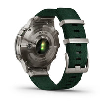 Garmin MARQ Golfer Gen 2 – angled hero shot with golf metrics on display