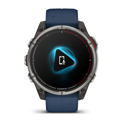 Garmin quatix 8 47 mm – top view of bezel and strap