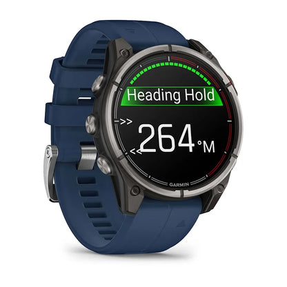 Garmin quatix 8 47 mm – angled dial with marine data