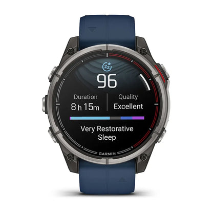 Garmin quatix 8 – lifestyle shot operating boat controls