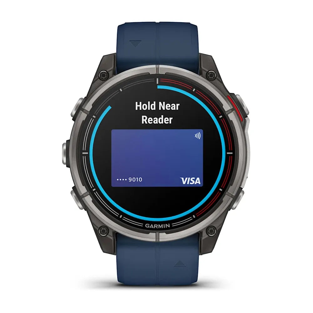 Garmin quatix 8 – lifestyle shot on wrist at helm