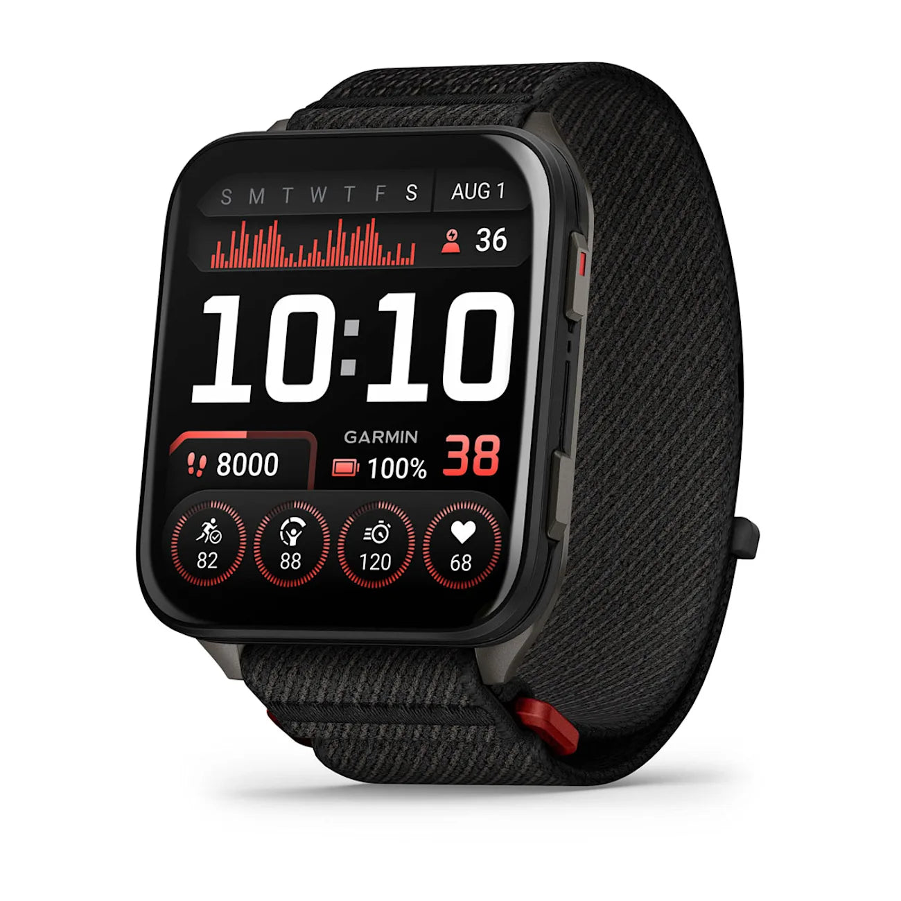 Garmin Venu X1 Black – rear sensor and charging contacts