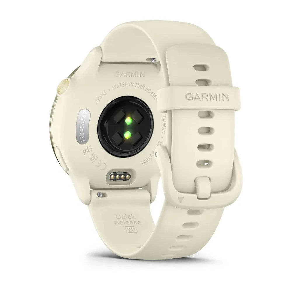 Garmin vívoactive 6 Lunar Gold/Bone – product hero on white background