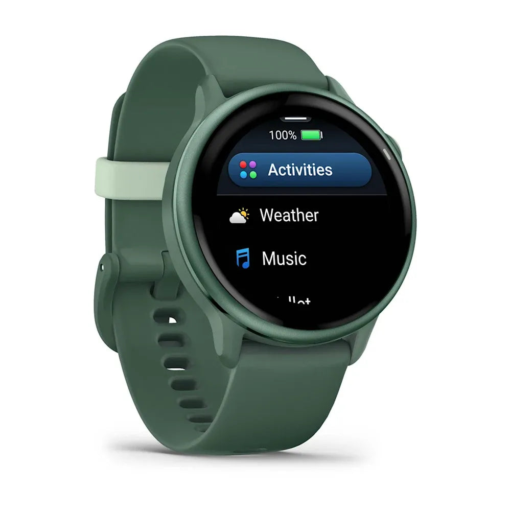 Garmin vívoactive 6 Metallic Jasper Green – rear sensor close-up