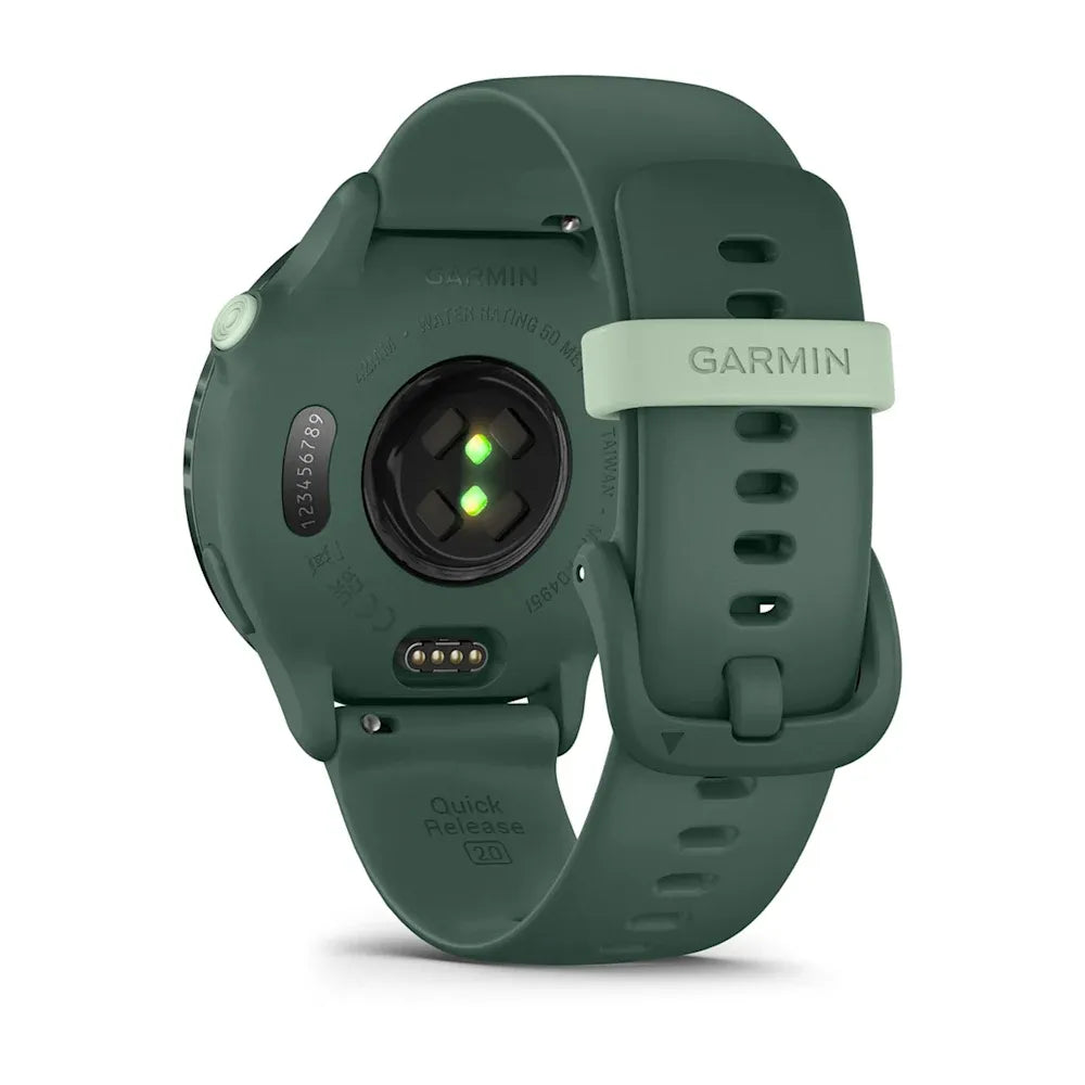 Garmin vívoactive 6 Metallic Pink Dawn – rear sensor close-up