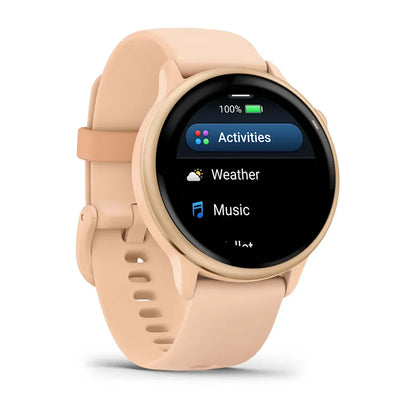 Garmin vívoactive 6 Metallic Pink Dawn – hero front view
