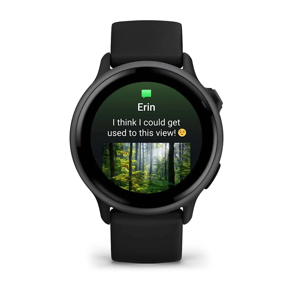 Garmin vívoactive 6 Metallic Jasper Green – bezel/button macro