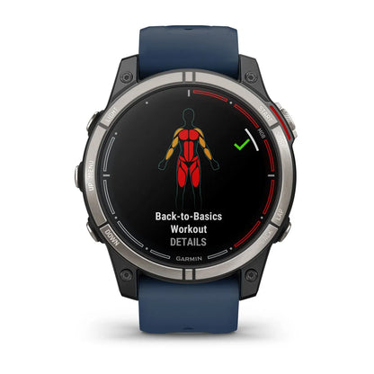 Garmin quatix 7 Pro – angled dial shot with charts displayed