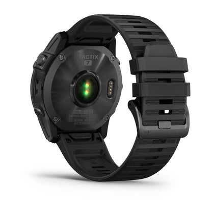 Garmin tactix 7 Standard Edition watch showing the back view with a black strap and sensors.