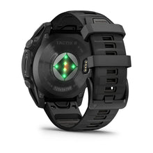 Garmin tactix 8 AMOLED 47 mm Black – rear sensor close‑up