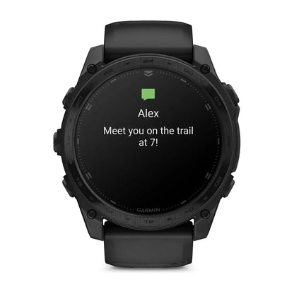 Garmin tactix 8 AMOLED 51 mm Black – side profile of larger case