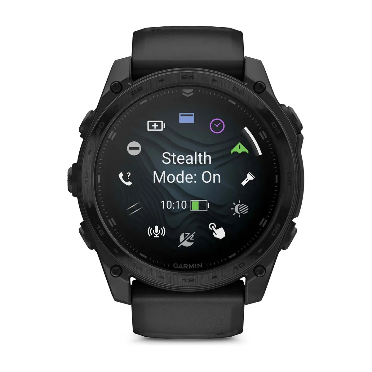 Garmin tactix 8 AMOLED 51 mm Black – rear sensor and charging ring close‑up