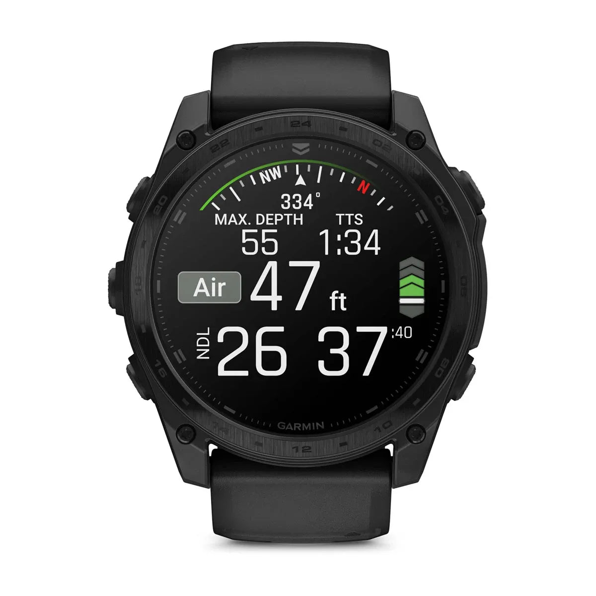 Garmin tactix 8 AMOLED 51 mm Black – strap and clasp hardware close‑up