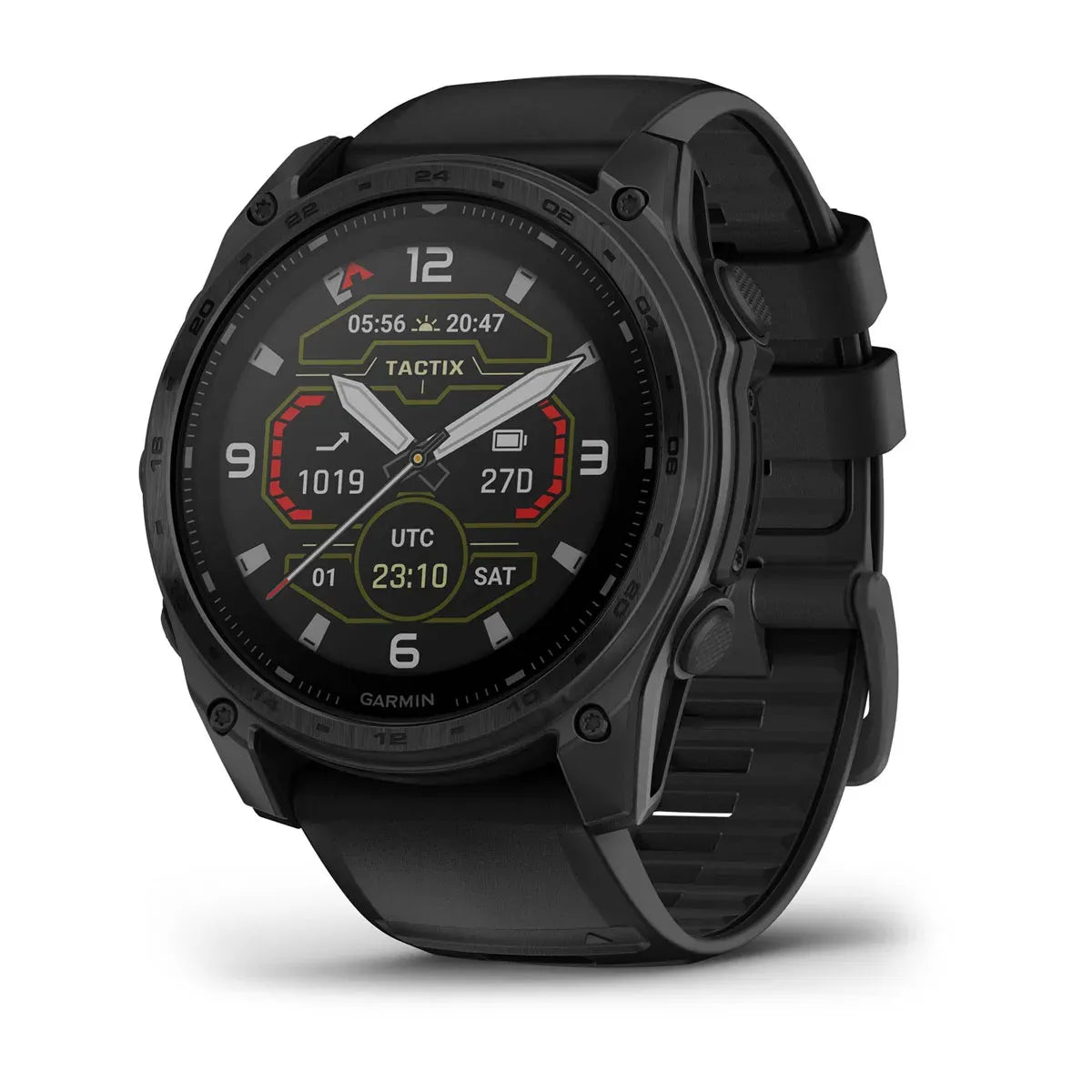 Garmin tactix 8 Solar 51 mm Black – rear sensor and charging contacts detail