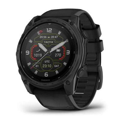 Garmin tactix 8 Solar 51 mm Black – rear sensor and charging contacts detail
