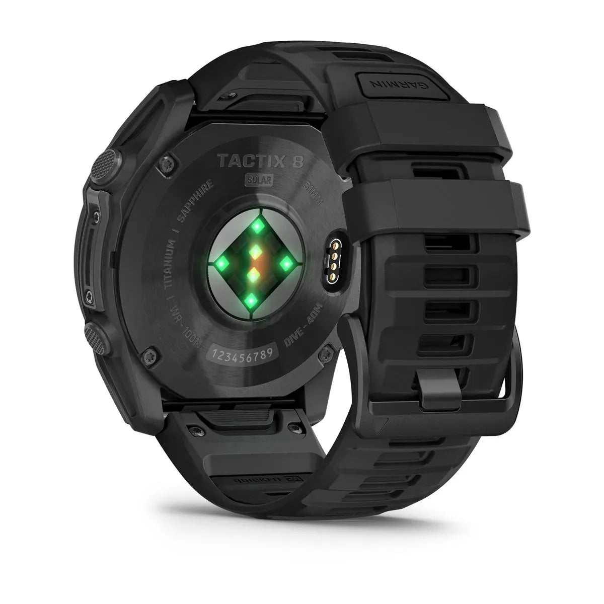 Garmin tactix 8 Solar AB Elite 51 mm Black – front hero view with AB Elite data