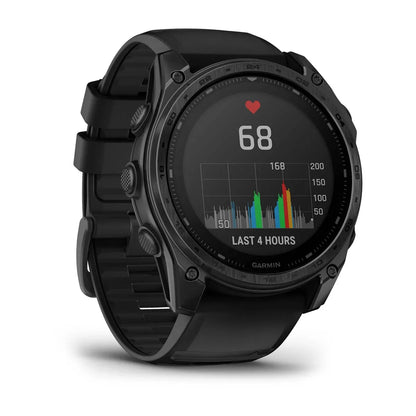 Garmin tactix 8 Solar AB Elite 51 mm Black – side profile of rugged case