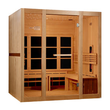 Golden Designs Catalonia 8 Person Full Spectrum Infrared Sauna - left angle view