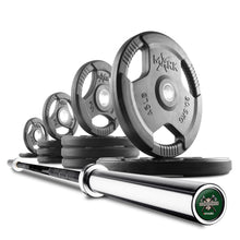XMARK Tri-Grip Olympic Weight Plates and Olympic Barbell Sets