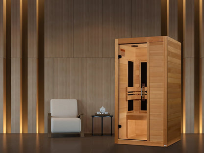 Maxxus S-Line Yoga 1 Person Far Infrared Sauna - lifestyle view