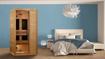 Maxxus S-Line Yoga 1 Person Far Infrared Sauna - lifestyle view