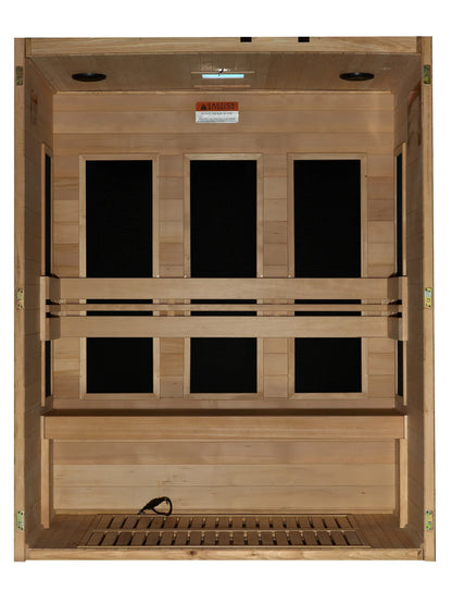 Maxxus S-Line Yoga 3 Person Far Infrared Sauna - front view
