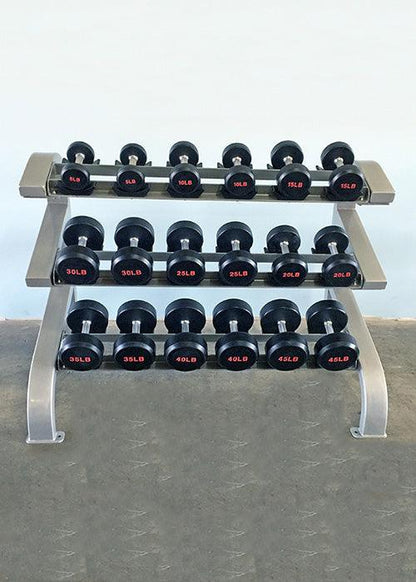 Muscle D Fitness Three Tier 9 Pairs Dumbbell Rack