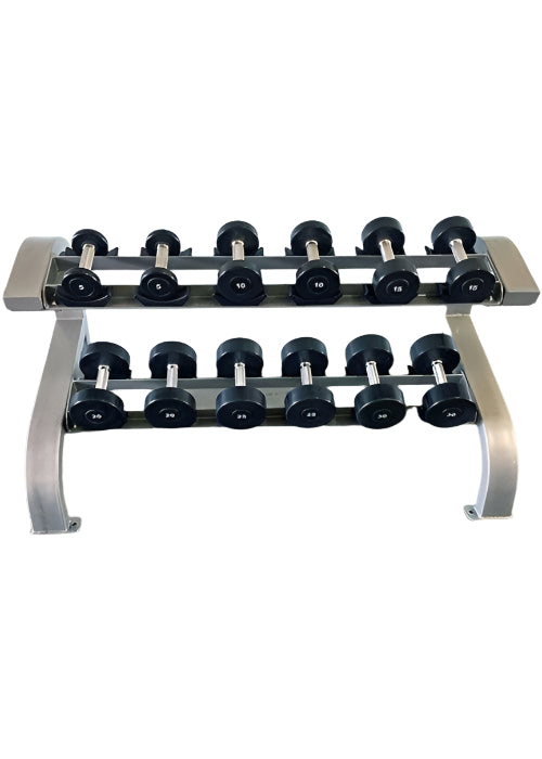 Muscle D Fitness Two Tier 6 Pairs Dumbbell Rack