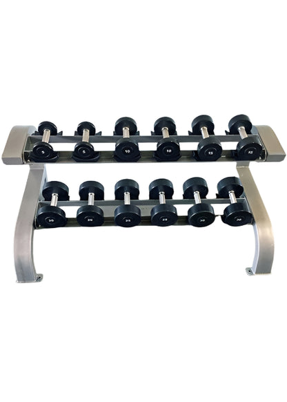 Muscle D Fitness Two Tier 6 Pairs Dumbbell Rack