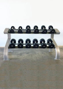 Muscle D Fitness Two Tier 6 Pairs Dumbbell Rack