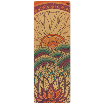Yolaha Mountain Magic Aura Cork Yoga Mat