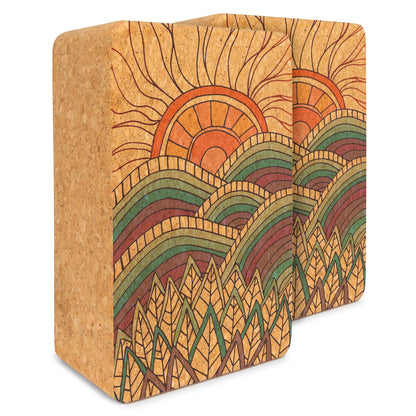 Yolaha Artist Cork Yoga Block Set