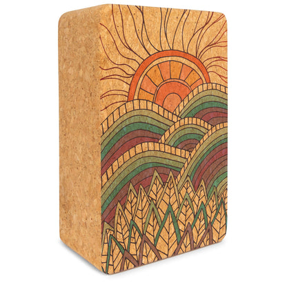 Yolaha Mountain Magic Cork Yoga Block