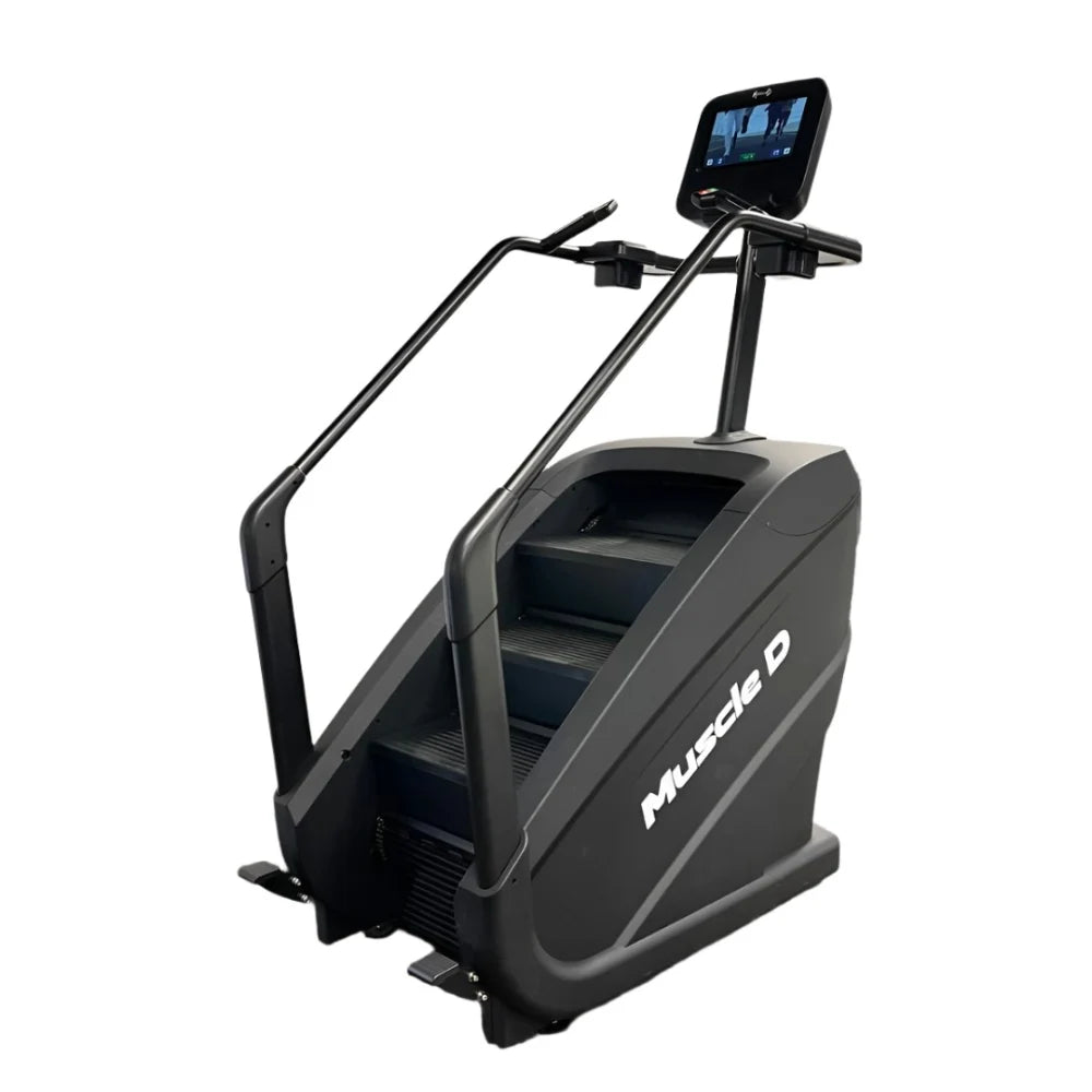 Muscle D Fitness commercial stair climber with console.