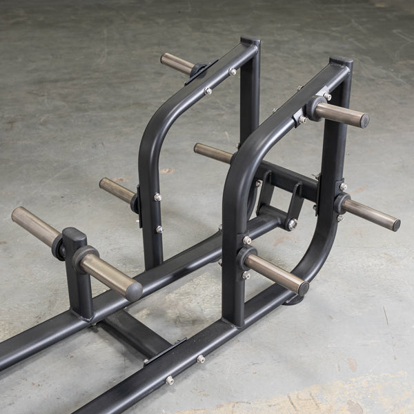 Hex trap bar with durable black metal frame and knurled handles for weightlifting.