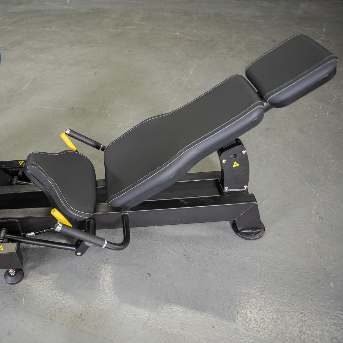 Power Leverage V2 45° iso-lateral leg press with padded seat and backrest