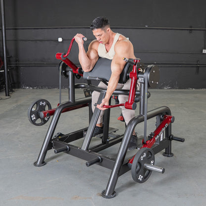 Muscle D Fitness Power Leverage V2 Iso Lateral Bicep / Preacher Curl Machine