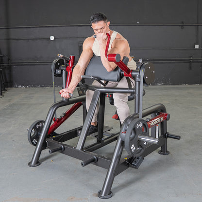 Muscle D Fitness Power Leverage V2 Iso Lateral Bicep / Preacher Curl Machine