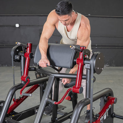 Muscle D Fitness Power Leverage V2 Iso Lateral Bicep / Preacher Curl Machine