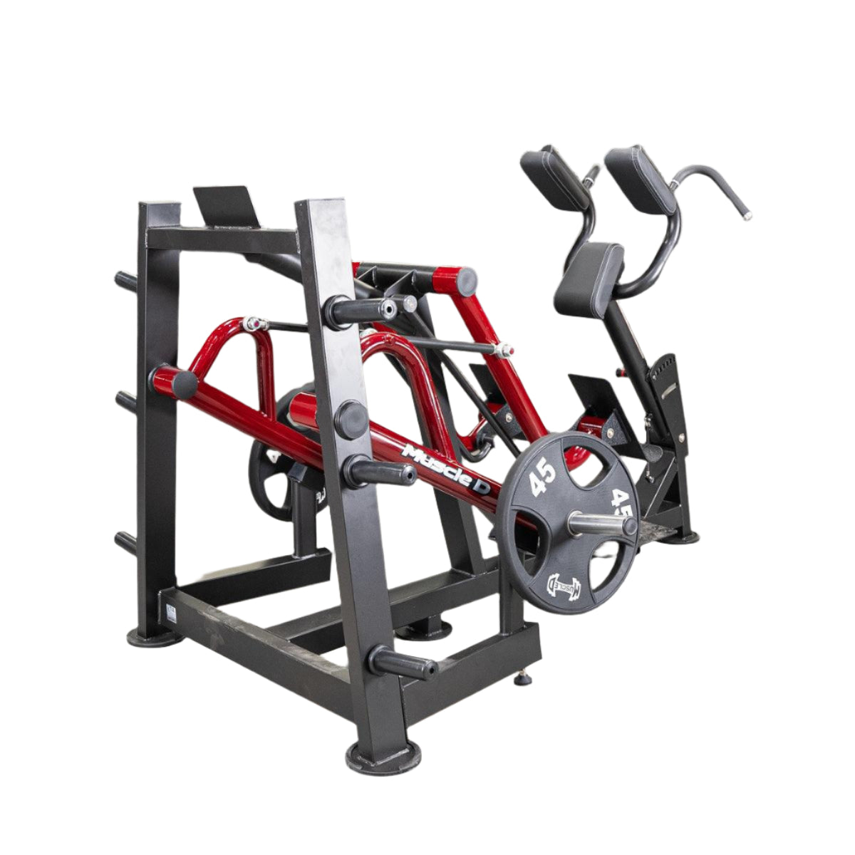 Power Leverage V2 Iso-Lateral Sprint Trainer with weight plates