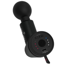 Power Plate Mini Plus massage gun in black with digital display.