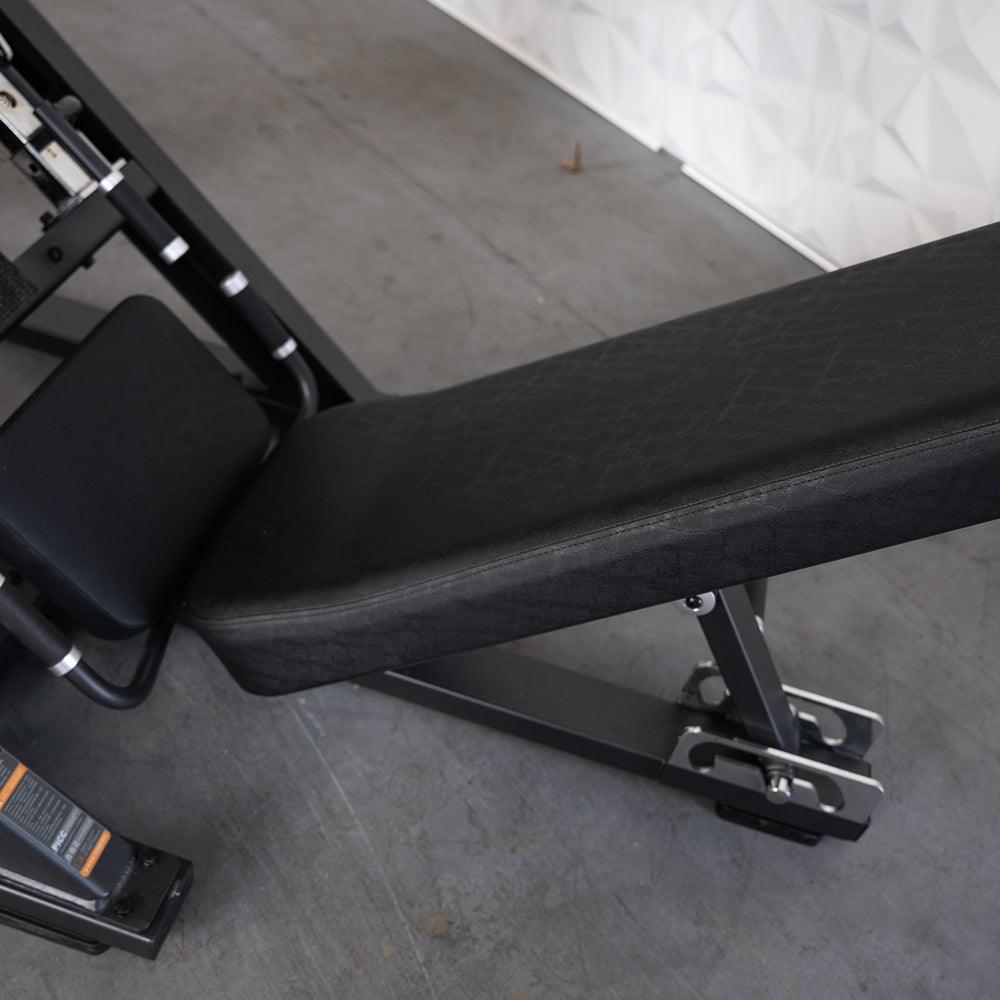 ProStrength Dual Leg Press bench with padded seat.