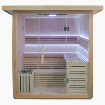 Revive 6 Person Traditional Sauna & Inflatable Barrel Plunge