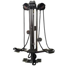 VersaClimber fitness machine with black cables for vertical climbing exercise.