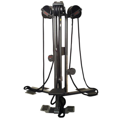 VersaClimber fitness machine with black cables for vertical climbing exercise.