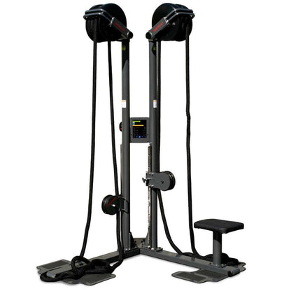 Ropeflex RX2500 fitness machine with dual ropes and seat for strength training.