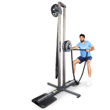 Ropeflex RX2300 exercise machine with athlete performing rope pull workout.