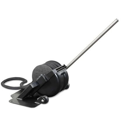 Black Prolux Core floor buffer with long handle and durable build.